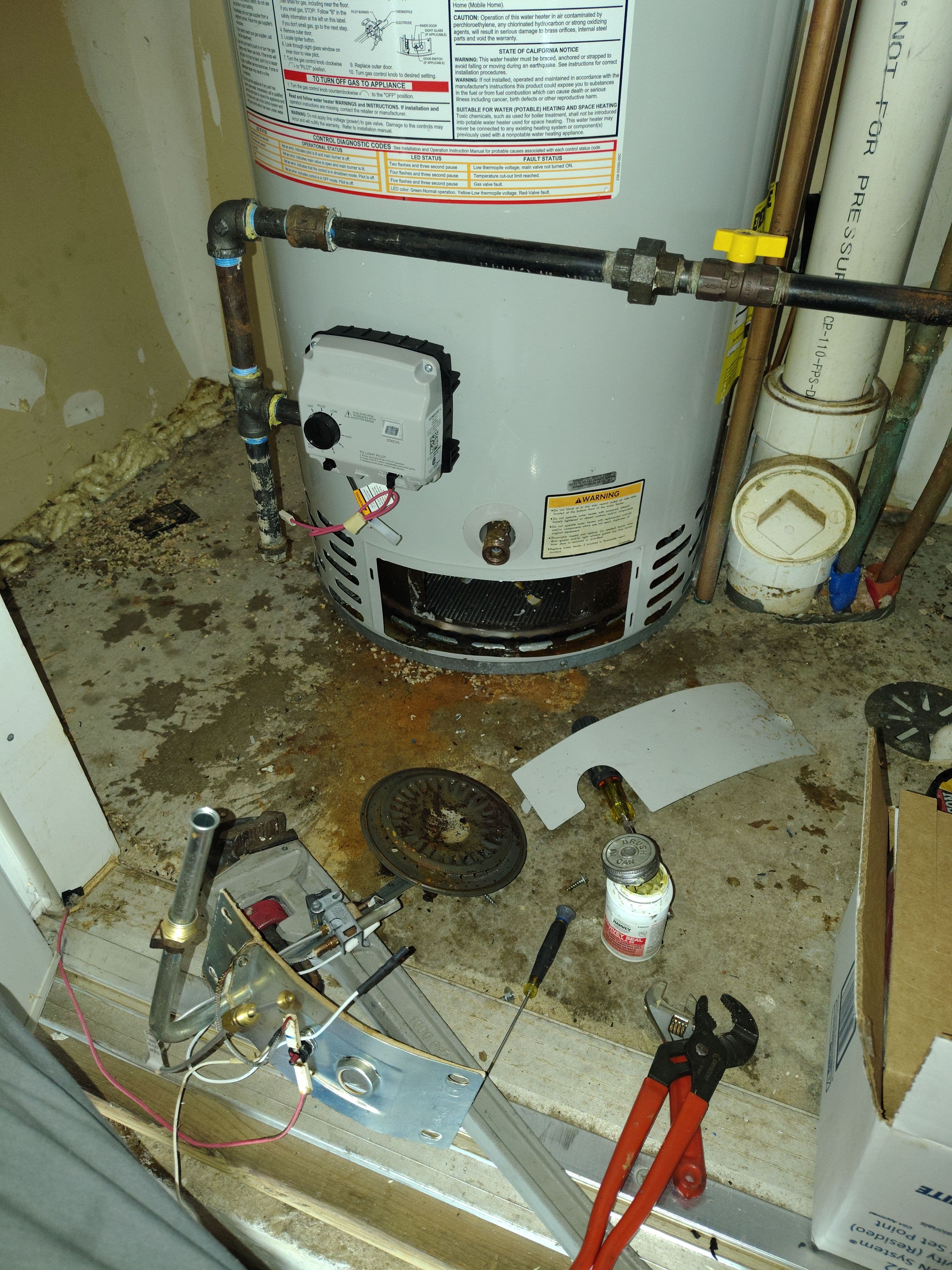 Project Gas Control Valve Replacement on a Failing Water Heater image