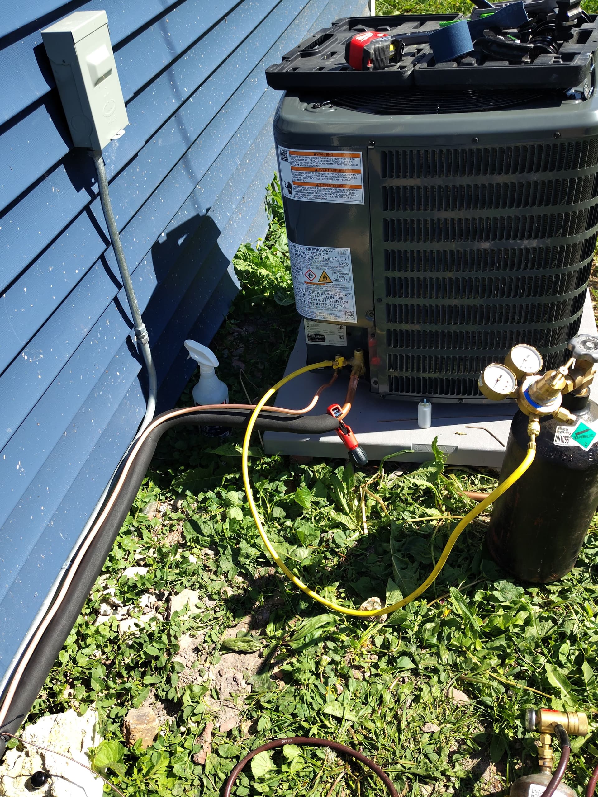 Gallery photos for Goodman R32 Fan Coil Install With New Line Set and Condenser: Image #1