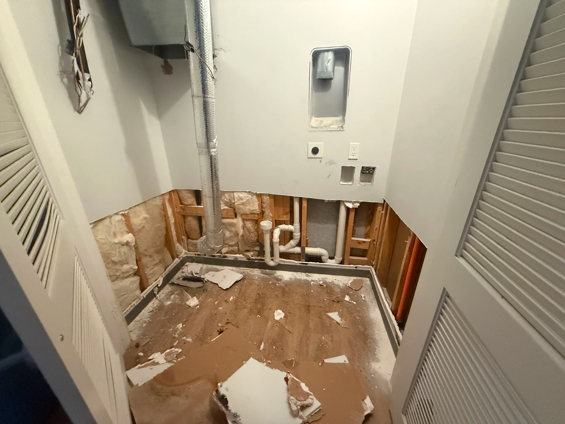 Furnace Removed and Reinstalled Clean During Wall Repair