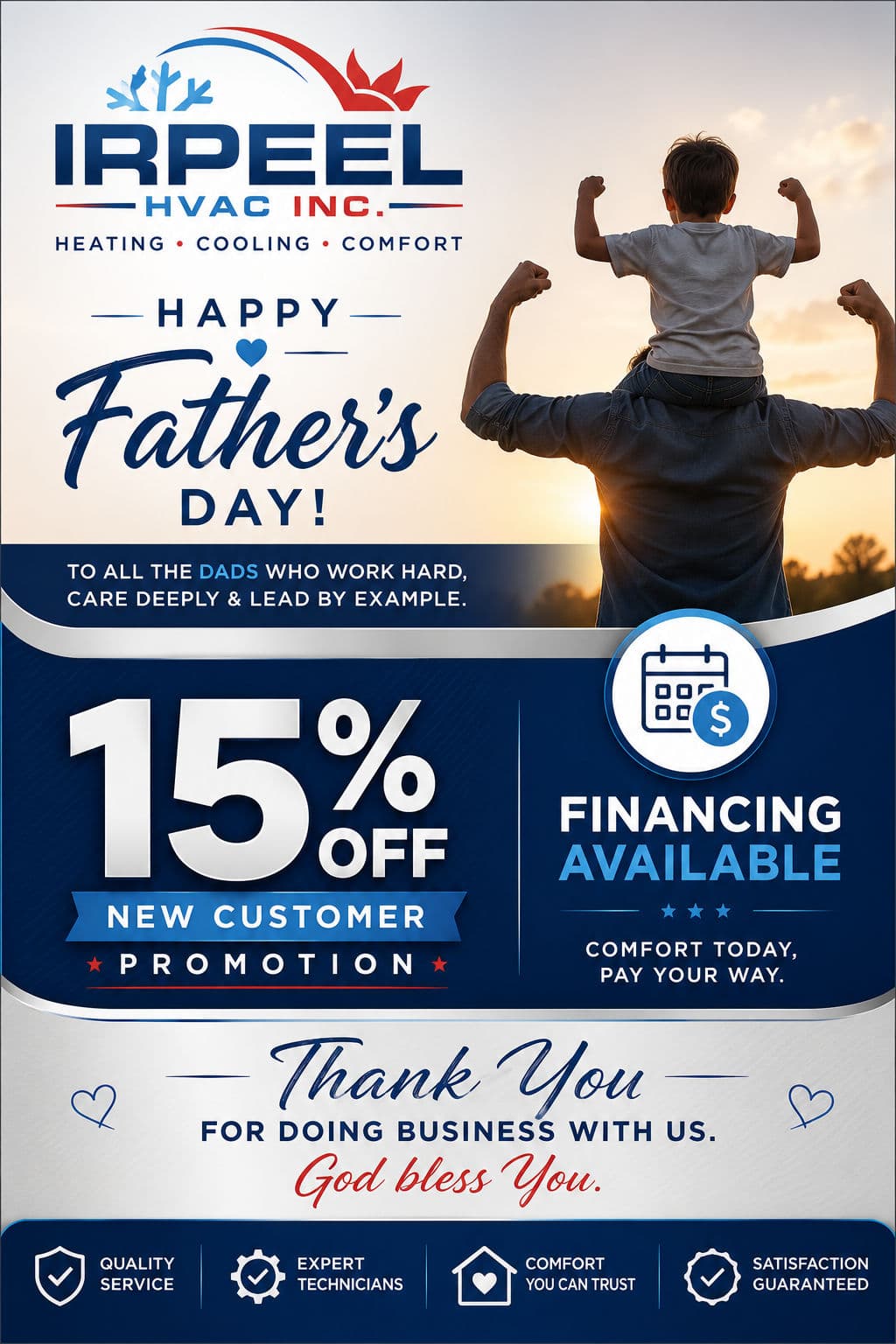 Happy Father's Day from IRPEEL HVAC Inc. image